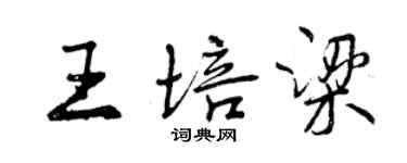 曾慶福王培梁行書個性簽名怎么寫