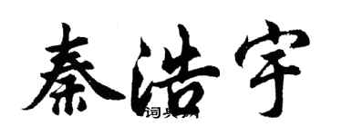 胡問遂秦浩宇行書個性簽名怎么寫