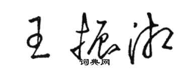 駱恆光王振湘草書個性簽名怎么寫