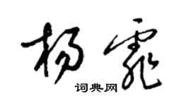 梁錦英楊霏草書個性簽名怎么寫