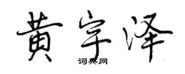 曾慶福黃宇澤行書個性簽名怎么寫