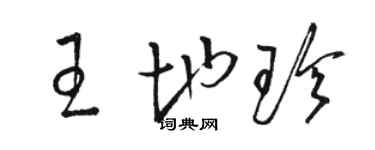 駱恆光王地珍草書個性簽名怎么寫