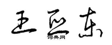 曾慶福王亞東草書個性簽名怎么寫