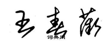 朱錫榮王春薇草書個性簽名怎么寫