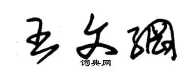 朱錫榮王文綱草書個性簽名怎么寫