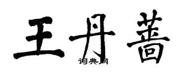 翁闓運王丹薔楷書個性簽名怎么寫