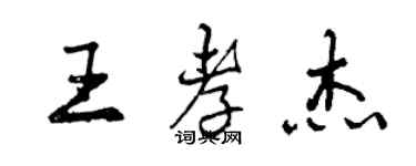 曾慶福王孝傑行書個性簽名怎么寫