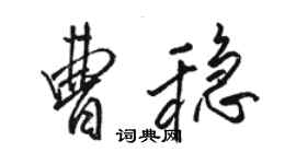 駱恆光曹穩行書個性簽名怎么寫