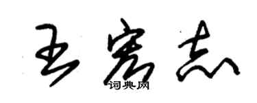 朱錫榮王宏志草書個性簽名怎么寫