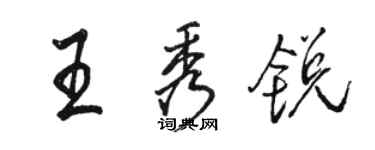 駱恆光王秀銳行書個性簽名怎么寫