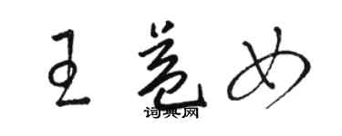 駱恆光王益女草書個性簽名怎么寫