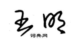 朱錫榮王明草書個性簽名怎么寫