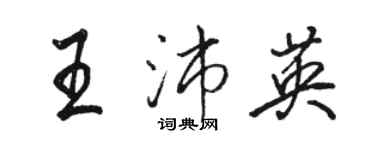 駱恆光王沛英行書個性簽名怎么寫