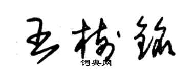 朱錫榮王樹銘草書個性簽名怎么寫