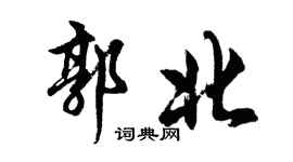 胡問遂郭北行書個性簽名怎么寫