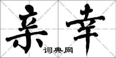 翁闓運親幸楷書怎么寫