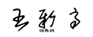 朱錫榮王新高草書個性簽名怎么寫