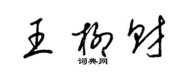 梁錦英王柳財草書個性簽名怎么寫