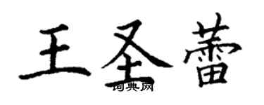 丁謙王聖蕾楷書個性簽名怎么寫
