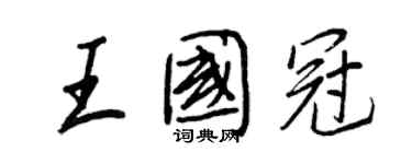 王正良王國冠行書個性簽名怎么寫