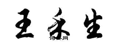 胡問遂王禾生行書個性簽名怎么寫