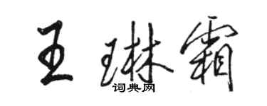 駱恆光王琳霜行書個性簽名怎么寫