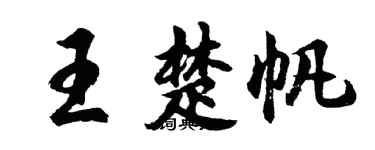 胡問遂王楚帆行書個性簽名怎么寫