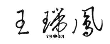 駱恆光王瑞鳳草書個性簽名怎么寫