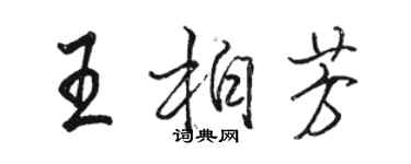 駱恆光王柏芳行書個性簽名怎么寫