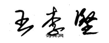 朱錫榮王李堅草書個性簽名怎么寫