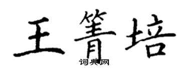 丁謙王箐培楷書個性簽名怎么寫