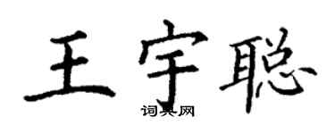 丁謙王宇聰楷書個性簽名怎么寫
