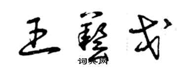 曾慶福王藝戈草書個性簽名怎么寫