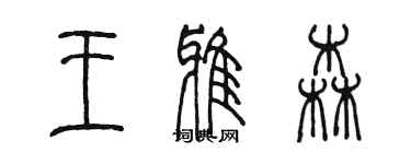 陳墨王雅森篆書個性簽名怎么寫