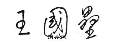 駱恆光王國壘草書個性簽名怎么寫