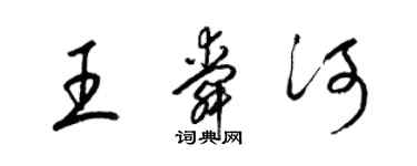 梁錦英王舜河草書個性簽名怎么寫