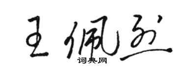 駱恆光王佩烈草書個性簽名怎么寫