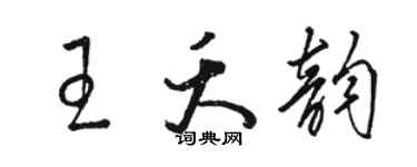 駱恆光王夭韻草書個性簽名怎么寫