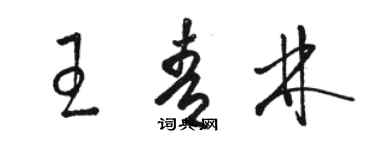 駱恆光王青林草書個性簽名怎么寫