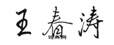 駱恆光王春濤行書個性簽名怎么寫