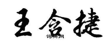 胡問遂王含捷行書個性簽名怎么寫