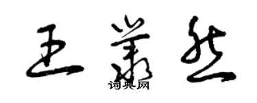 曾慶福王叢然草書個性簽名怎么寫