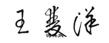 駱恆光王雙洋草書個性簽名怎么寫