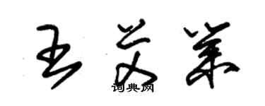 朱錫榮王艾業草書個性簽名怎么寫