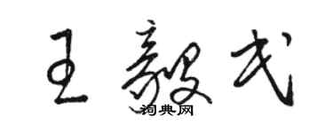 駱恆光王毅民草書個性簽名怎么寫