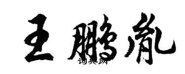胡問遂王鵬胤行書個性簽名怎么寫