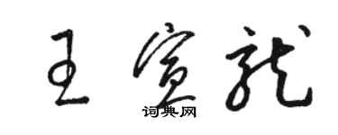 駱恆光王宣龍草書個性簽名怎么寫