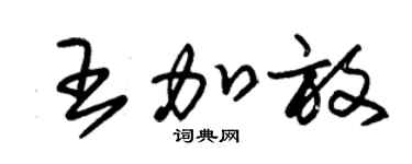 朱錫榮王加放草書個性簽名怎么寫