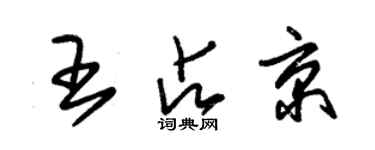 朱錫榮王占京草書個性簽名怎么寫