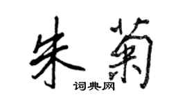 王正良朱菊行書個性簽名怎么寫